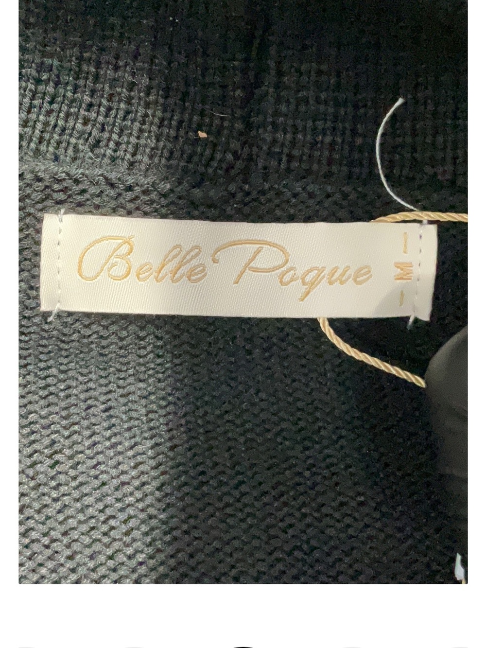 Belle Poque Vintage Cardigan Sweater Blazer, Black, M, NWT - Picture 12 of 13